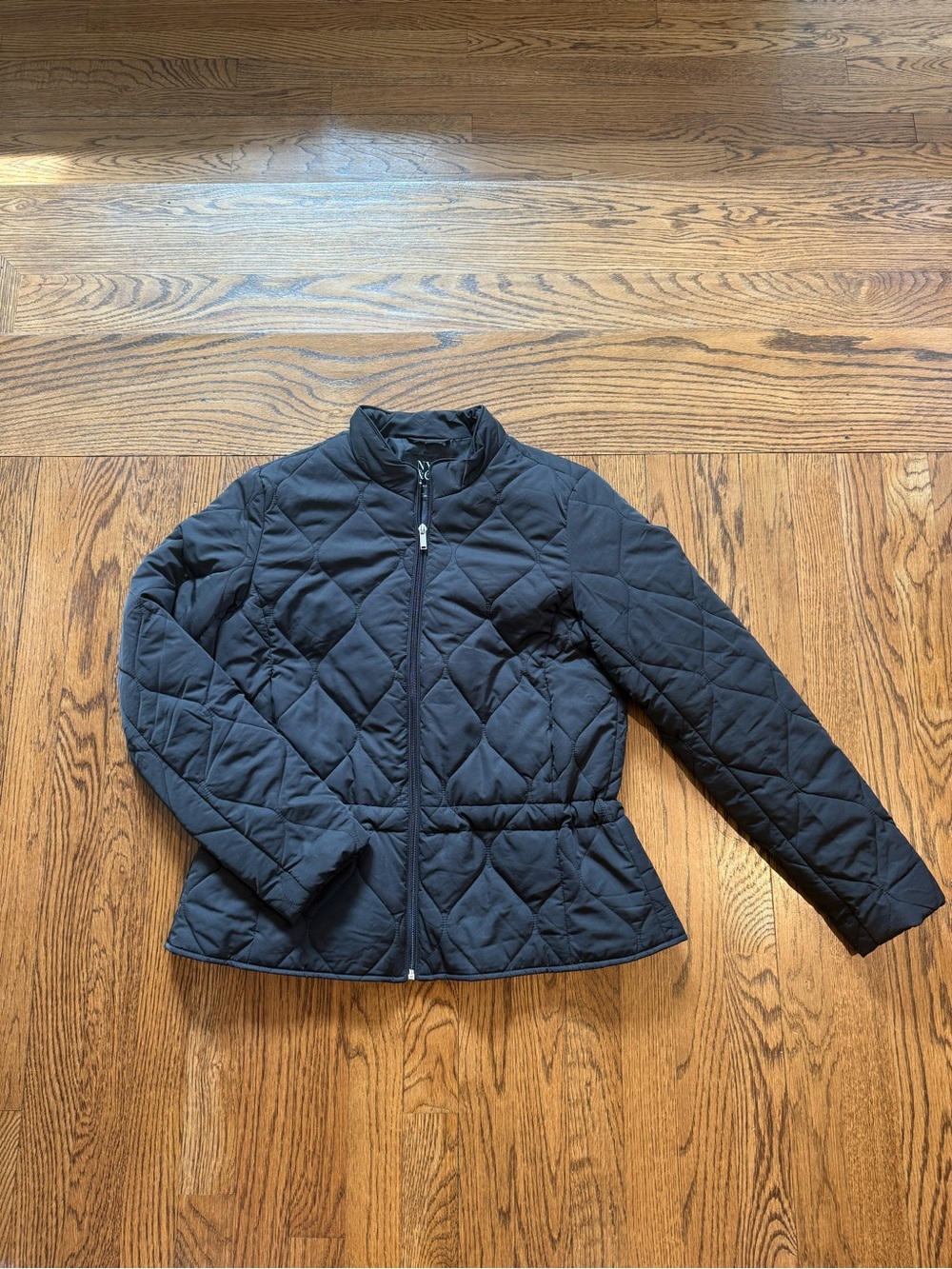 New York & Company Black Quilted Peplum Women’s Jacket